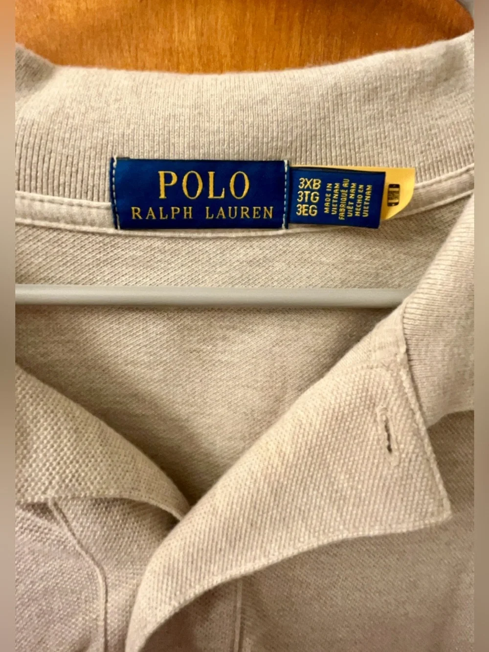 Ralph Lauren Men’s Light Beige Polo with Embroidered Pony